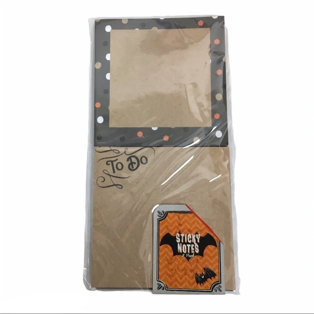 Halloween Planner Stationery Kit Set To Do List Pad Sticky Notes Kraft Paper